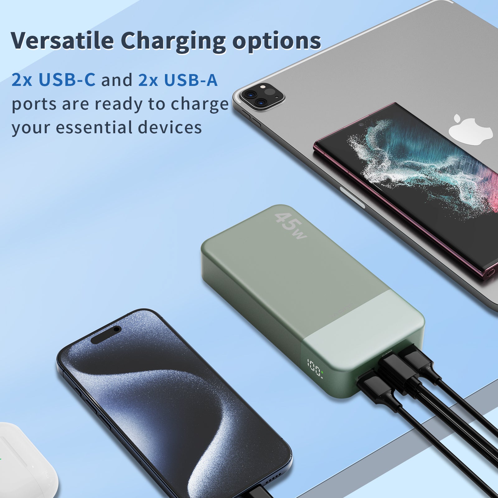 JUOVI PD Power Bank With USB-C 35W 20000mAh