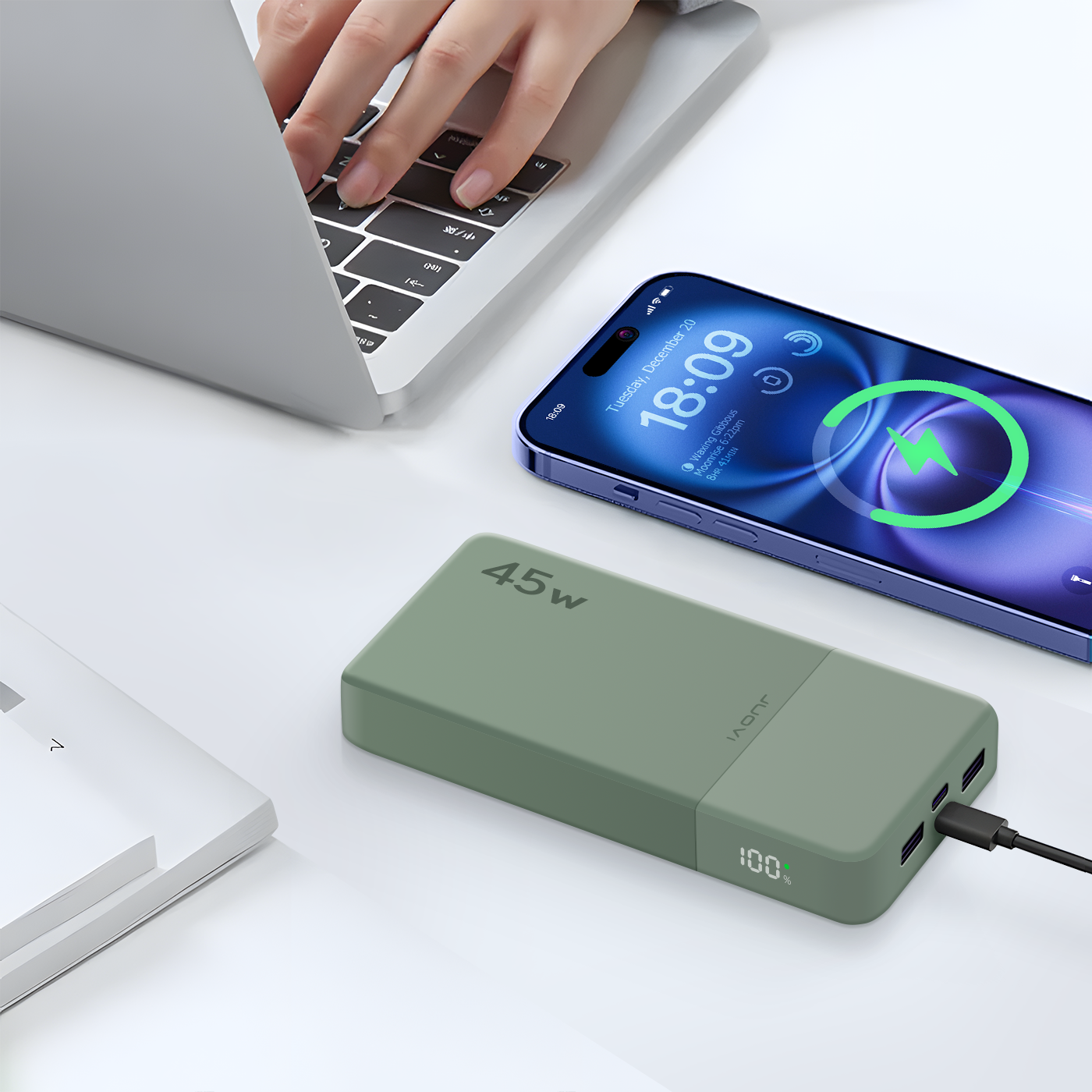 JUOVI PD Power Bank Mit USB-C 45W 20000mAh