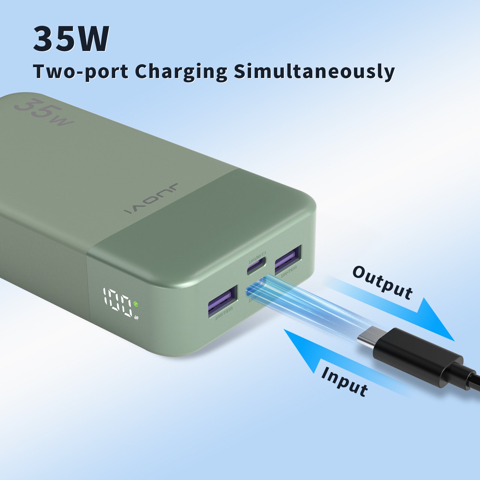 JUOVI PD Power Bank With USB-C 35W 20000mAh