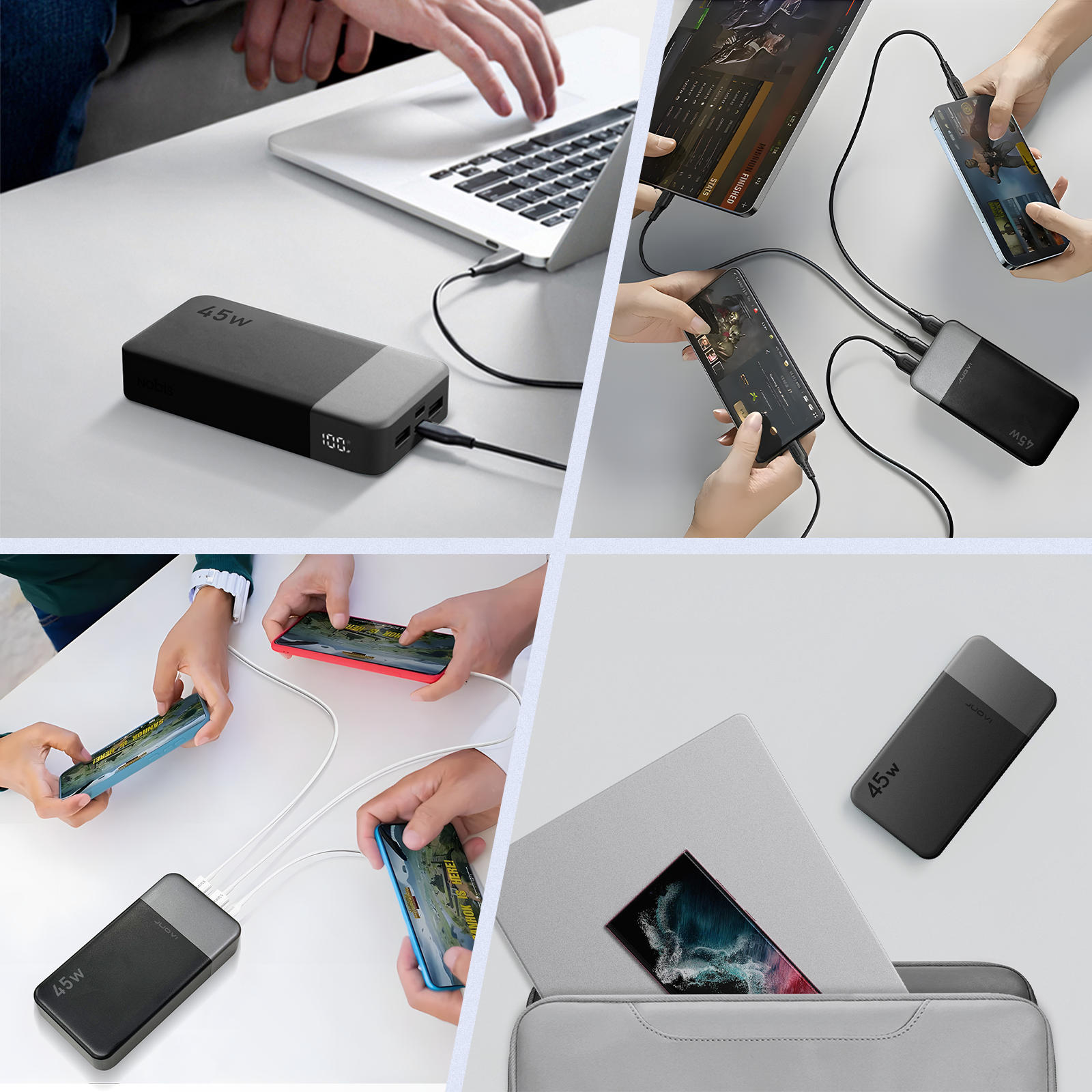 JUOVI PD Power Bank Mit USB-C 45W 20000mAh