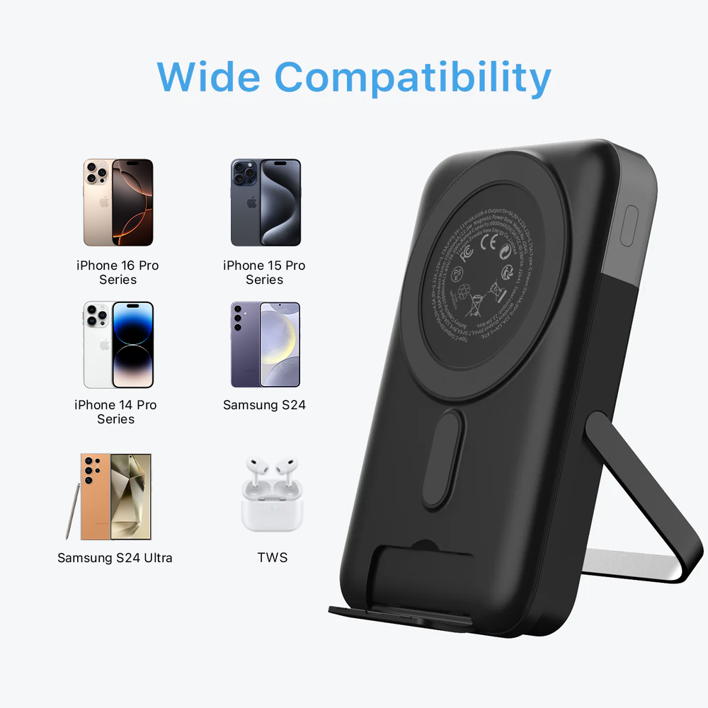 JUOVI Magnetische kabellose Powerbank 10000mAh