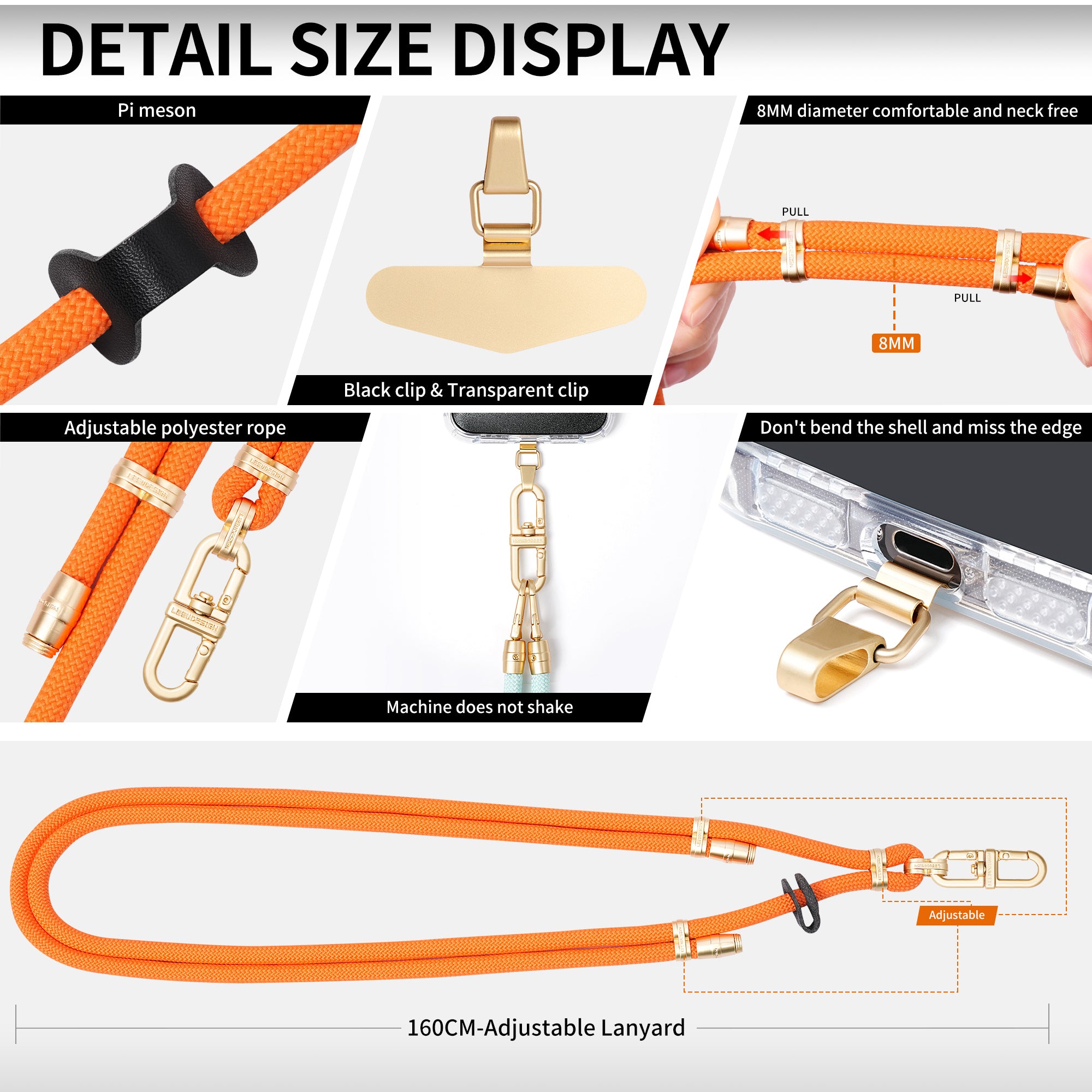Mobile phone lanyard can be worn diagonally