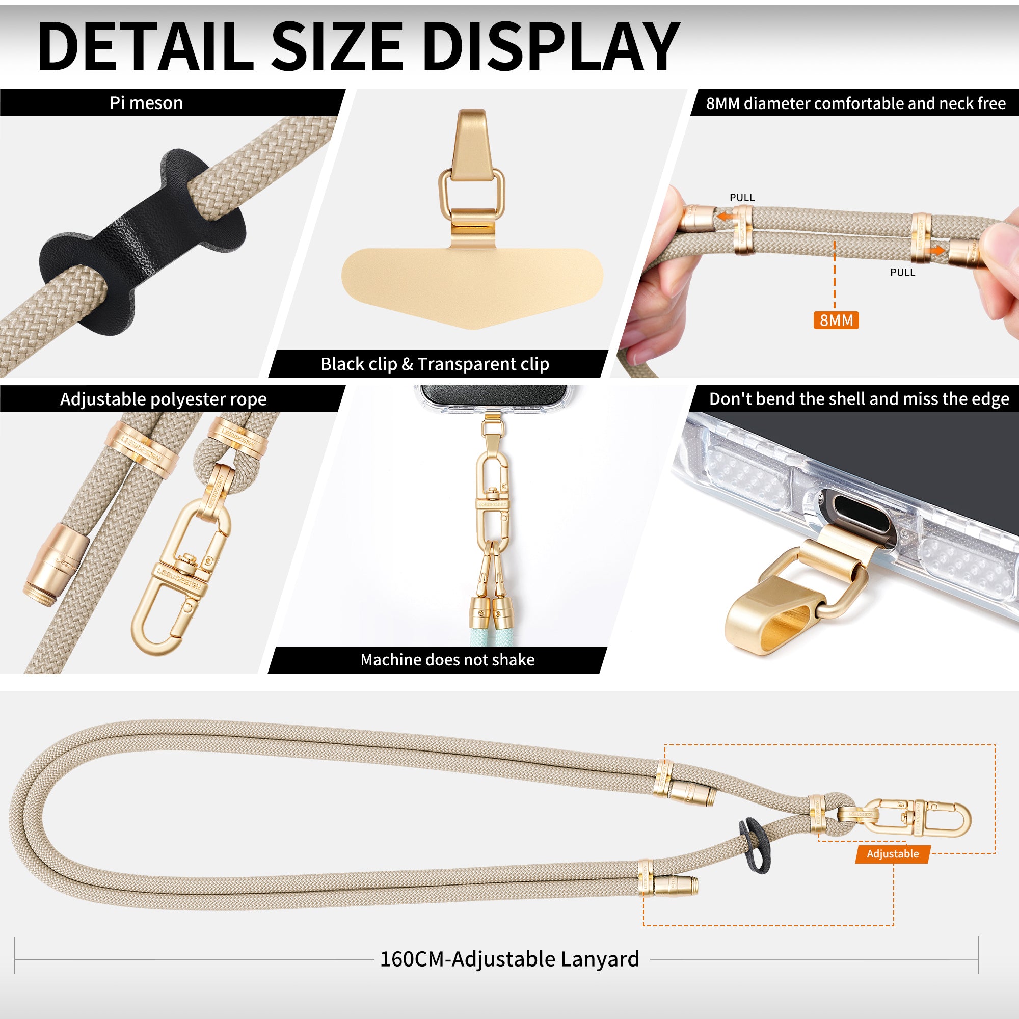 Mobile phone lanyard can be worn diagonally
