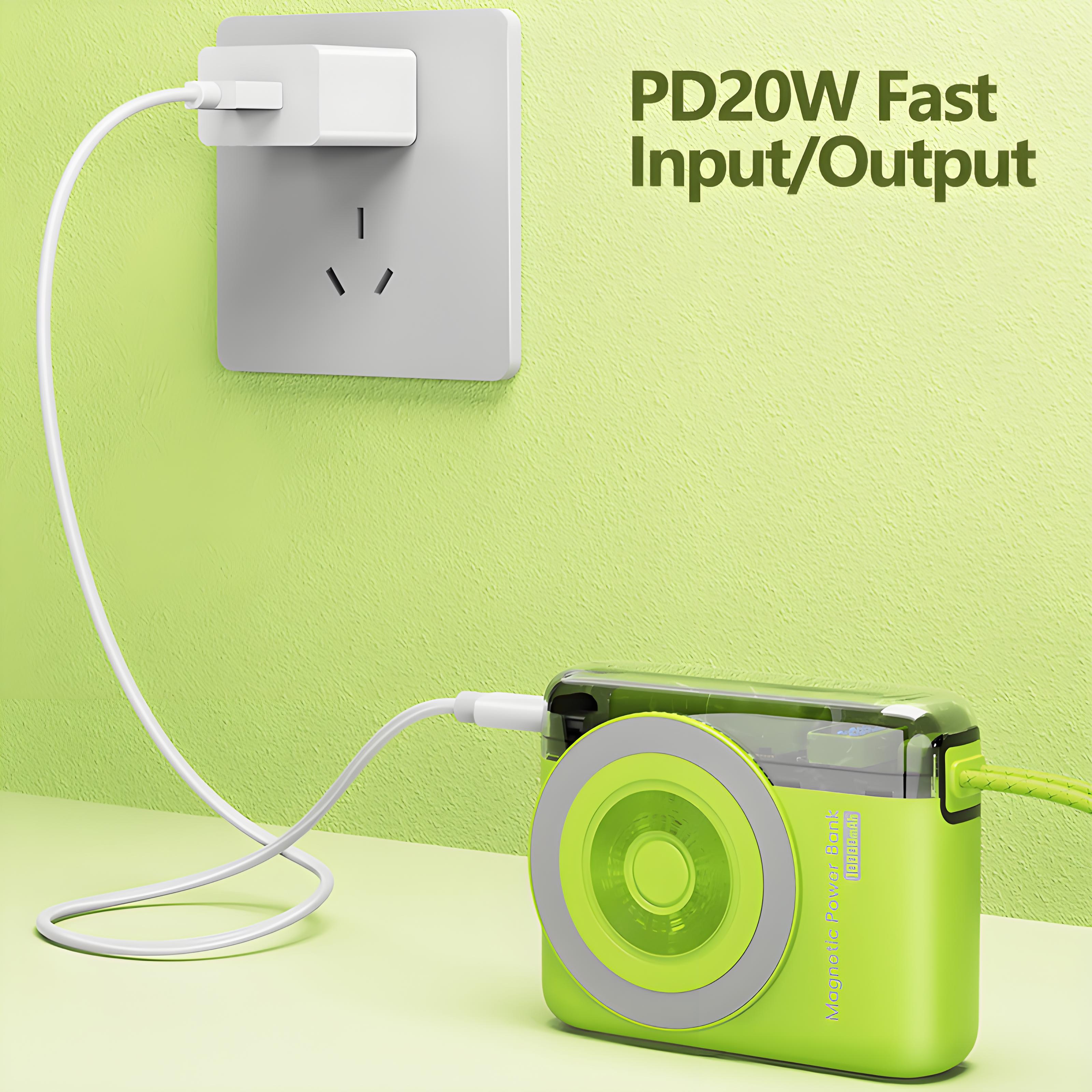 PD 20W Magsafe Power bank with built-in cable 10000mAh